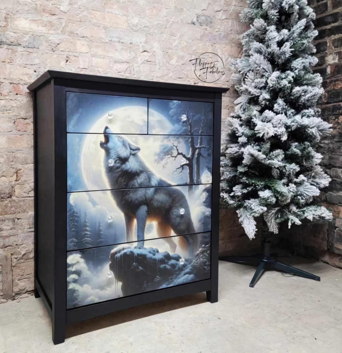 Wolf - A1 size large decoupage paper