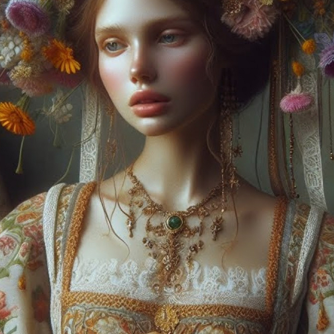 Orange Flowers - A1 size large Decoupage Paper